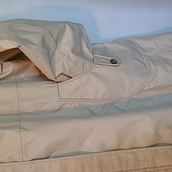 Lands End Wmns 2X Trench Rain Coat Khaki Tan Fall Spring Transitional Outdoors - Picture 6 of 12